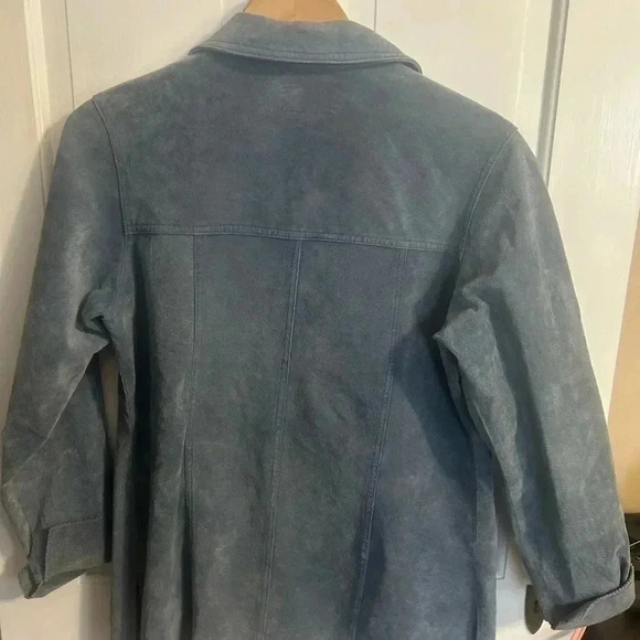 Bagatelle Leather Jacket Blue Size Medium Vintage - Picture 6 of 6